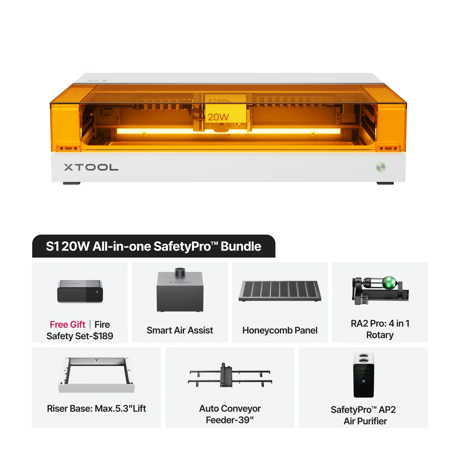 xTool S1 All-in-one Safety Pro bundle